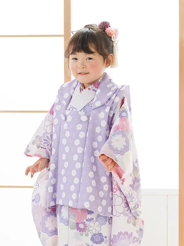 十和田市で撮影した七五三の着物姿の子ども